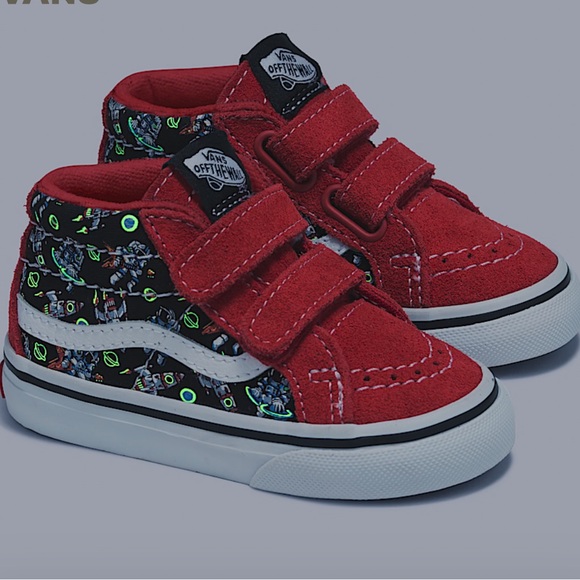 Vans Toddler Astronaut Red and Black High-Top Sneakers - Picture 2 of 5